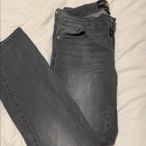Low rise grey jeans